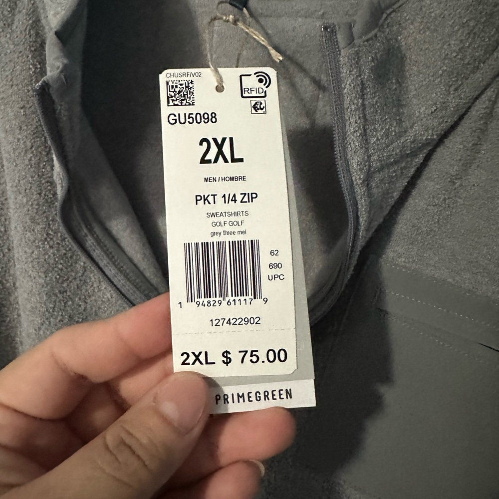 Adidas Primegreen Pocket Quarter-Zip Pullover - Picture 5 of 7